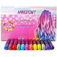 Tiza para el Cabello- 12 Colores Tiza de Pelo Color Temporal Del Pelo para Niñas Niños